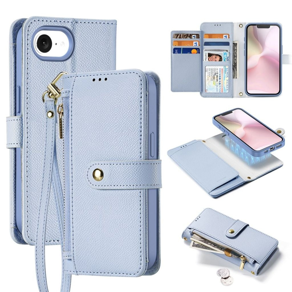 DUX DUCIS iPhone 16e Wallet Cover - Blue
