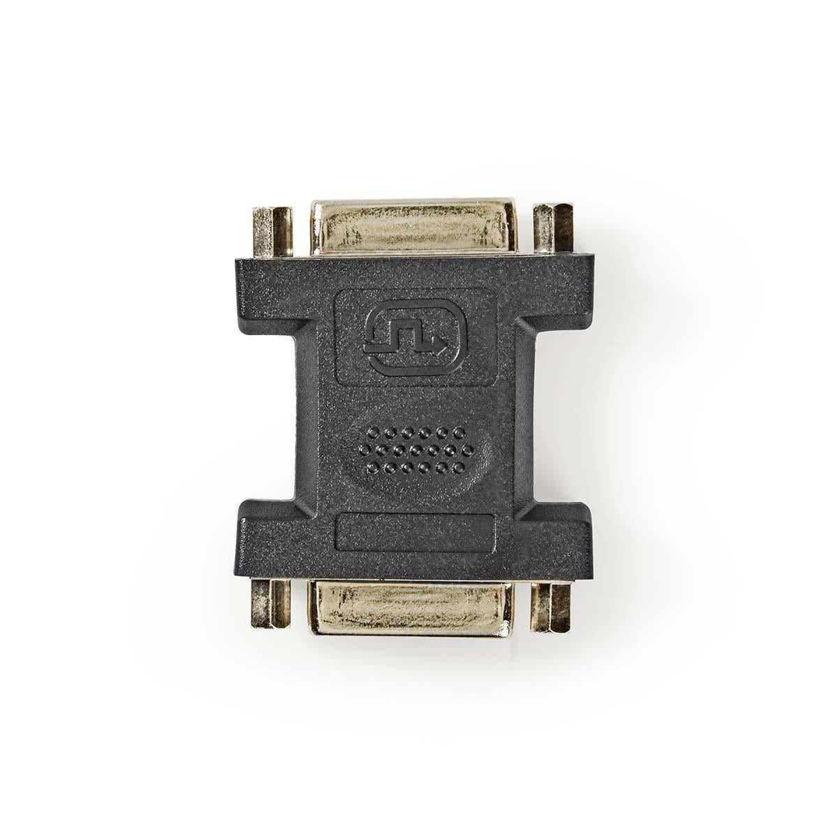 DVI adapter | DVI-I 24+5-Pin Female | DVI-I 24+5-Pin Female | Nickel Plated | Straight | PVC | Black | Plastic bag