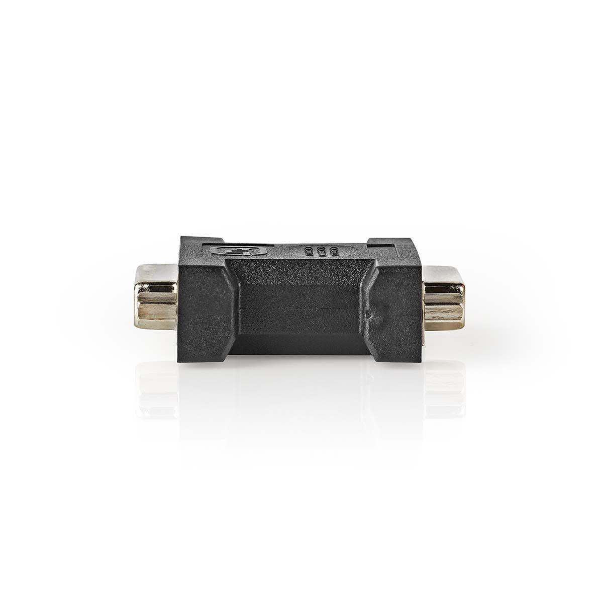 DVI adapter | DVI-I 24+5-Pin Female | DVI-I 24+5-Pin Female | Nickel Plated | Straight | PVC | Black | Plastic bag