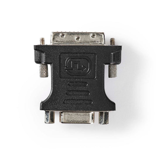 DVI adapter | DVI-I 24+5-Pin Male | VGA female 15p | Nickel Plated | Straight | PVC | Black | Box