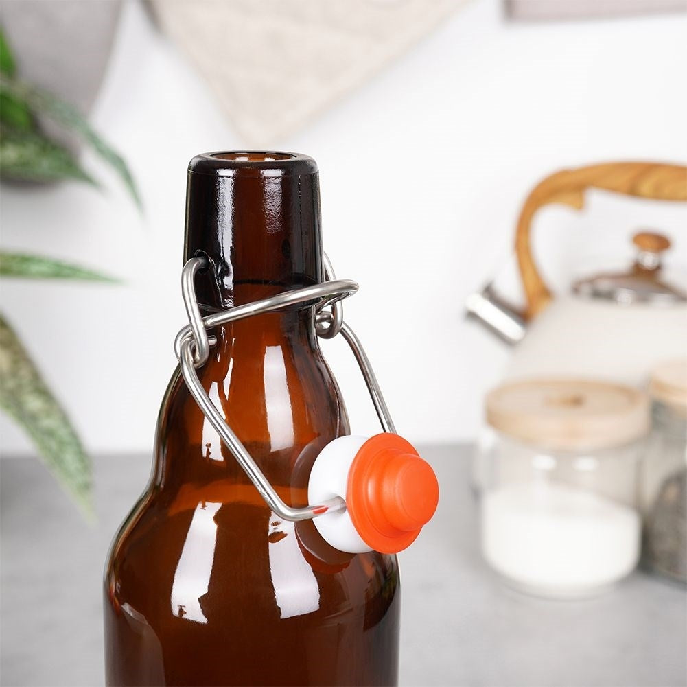 Dark Glass Bottle 340 ml with Patent Cork for Homemade Drinks