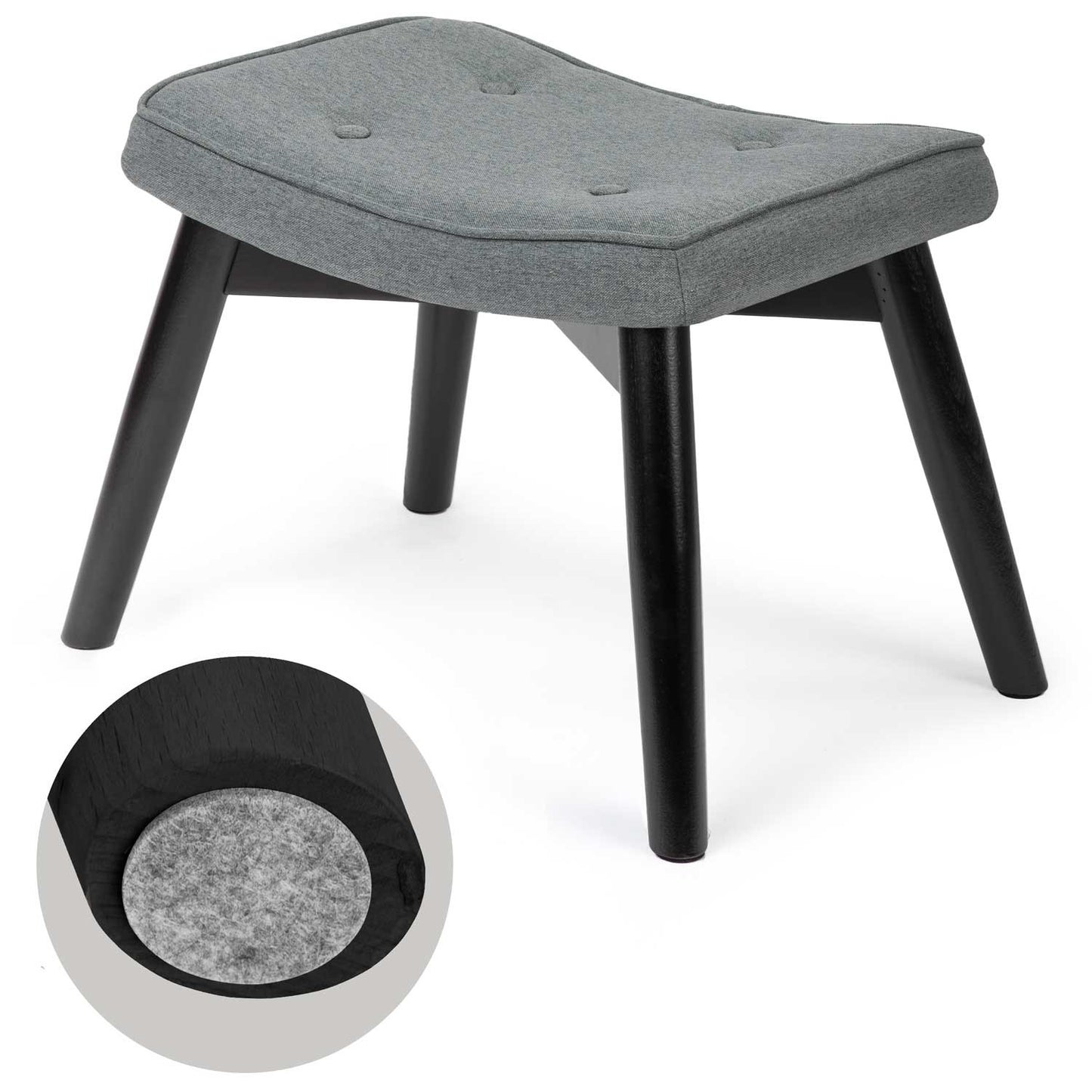 Dark gray Footstool for Norse Sofotel Armchair
