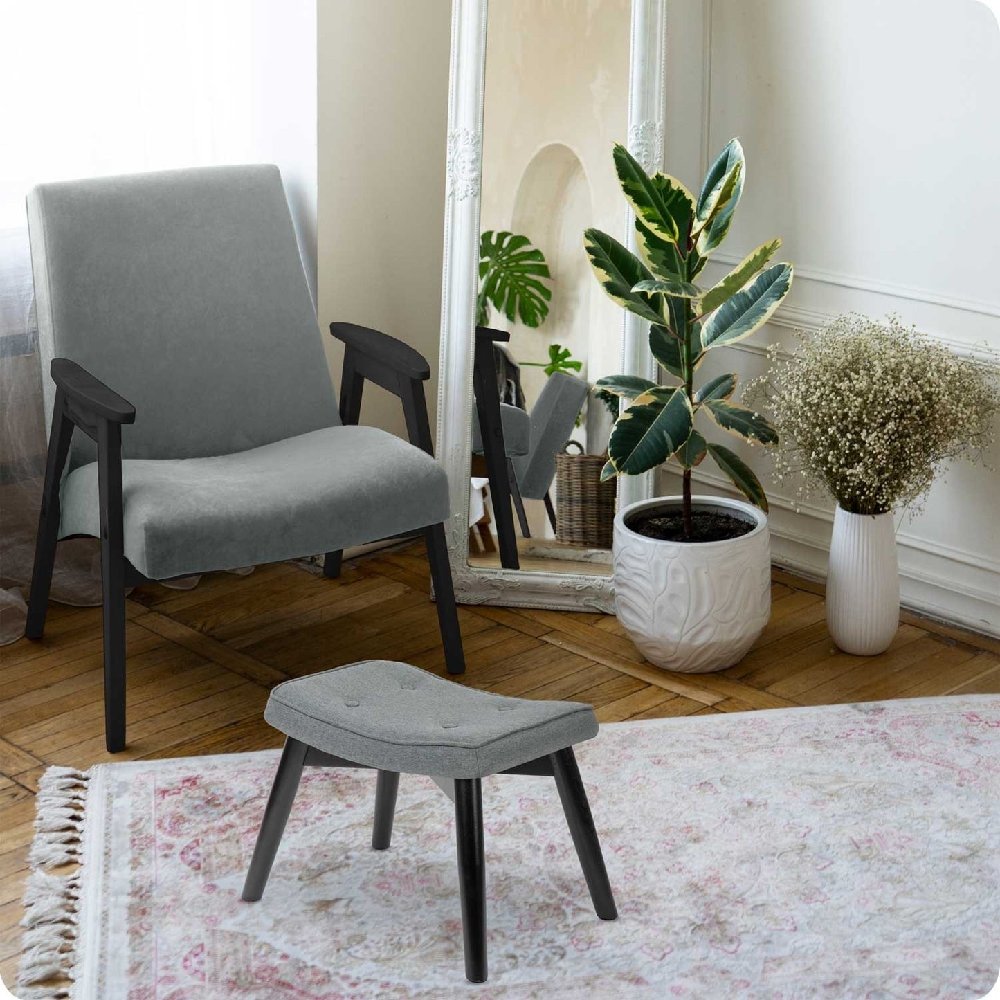 Dark gray Footstool for Norse Sofotel Armchair