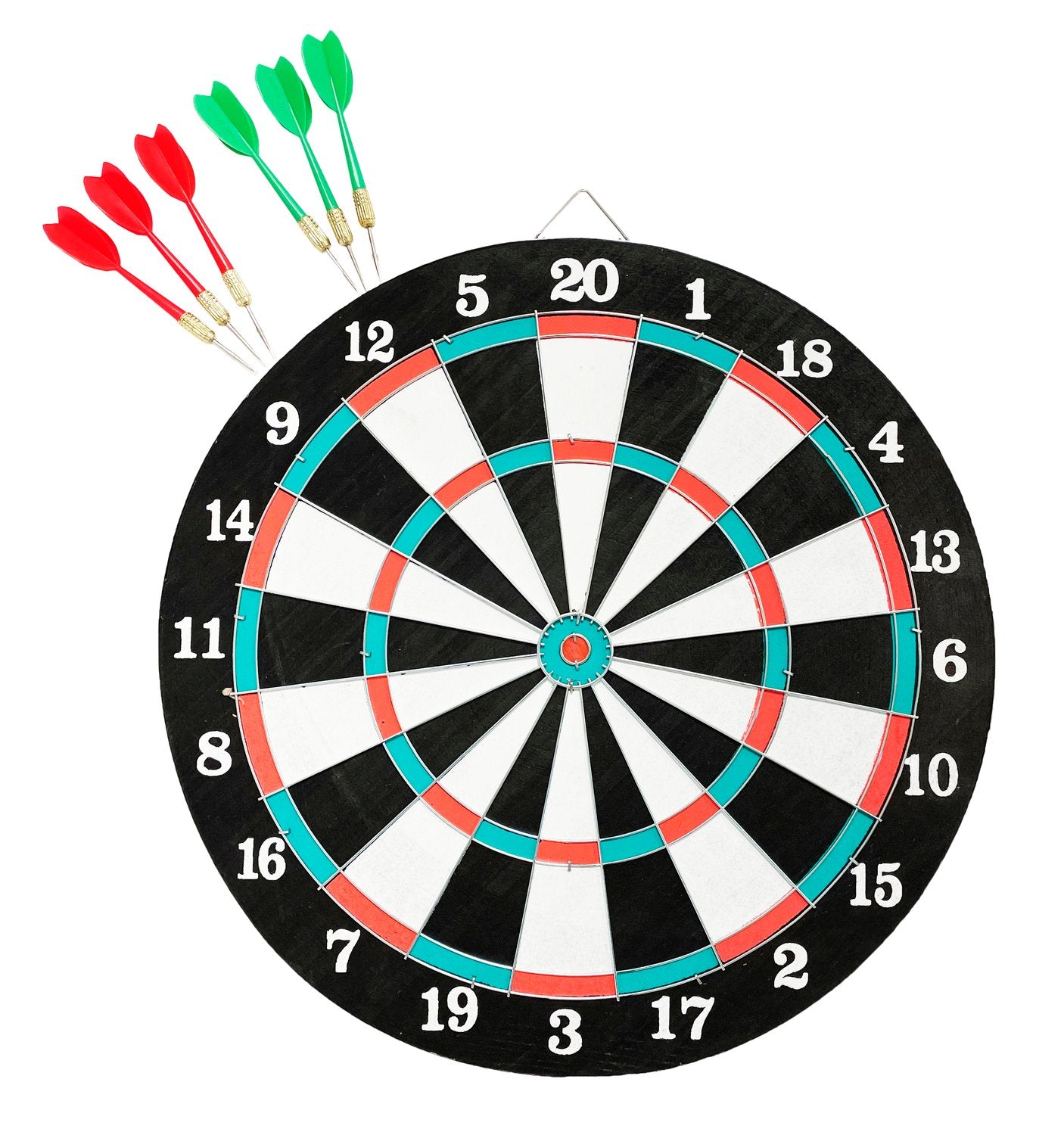 Double-Sided Dartboard Set, 36 cm, Includes 6 Darts