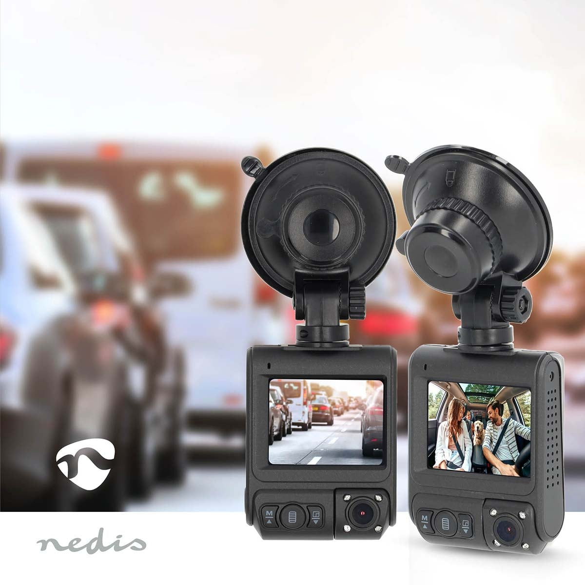 Dash Cam | 4K@30fps | 12 MPixel | 2 " | Wi-Fi | LCD | Dual camera | Cabine view camera | GPS | Parking sensor | Motion detection | Night view | Black