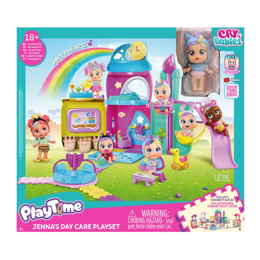 Doll Daycare Playset with Slide and Accessories