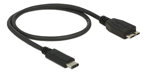 DeLOCK 83676 - USB-C Male to USB 3.1 Micro-B Male, 0.5m - Black