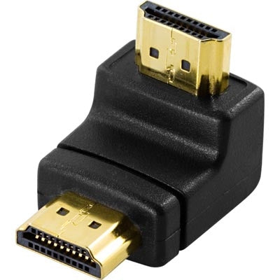 DeLOCK HDMI adapter, male to male, angled, black