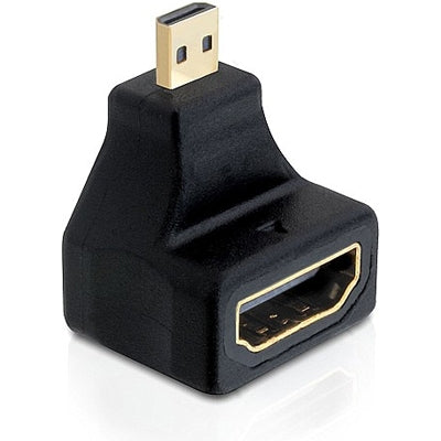 DeLOCK HDMI adapter, micro HDMI male to HDMI female, black