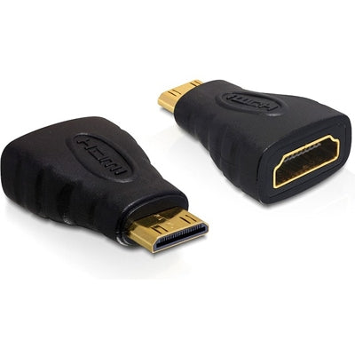 DeLOCK HDMI adapter, mini HDMI male to HDMI female, black