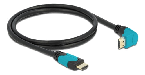 DeLOCK High Speed HDMI Cable, straight - angled, 8K, 1m - Blue/Black