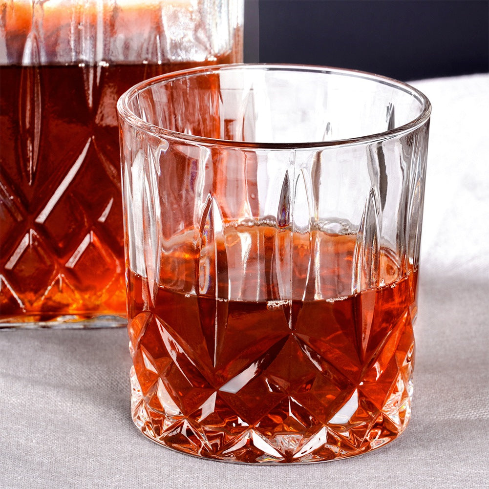 Decanter and whiskey glasses glass 900 ml + 4x300 ml 5 pcs.