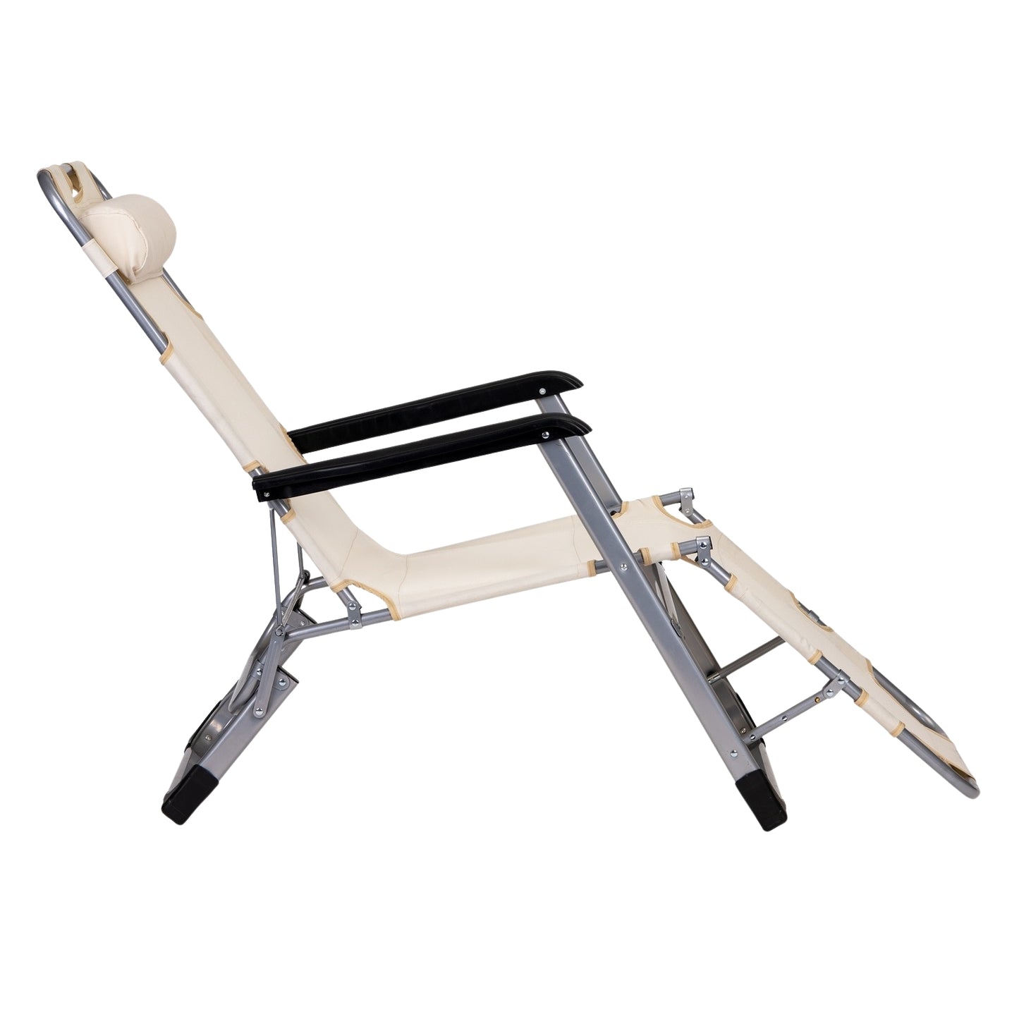 Deckchair, garden beach chair, foldable 2in1 lounger