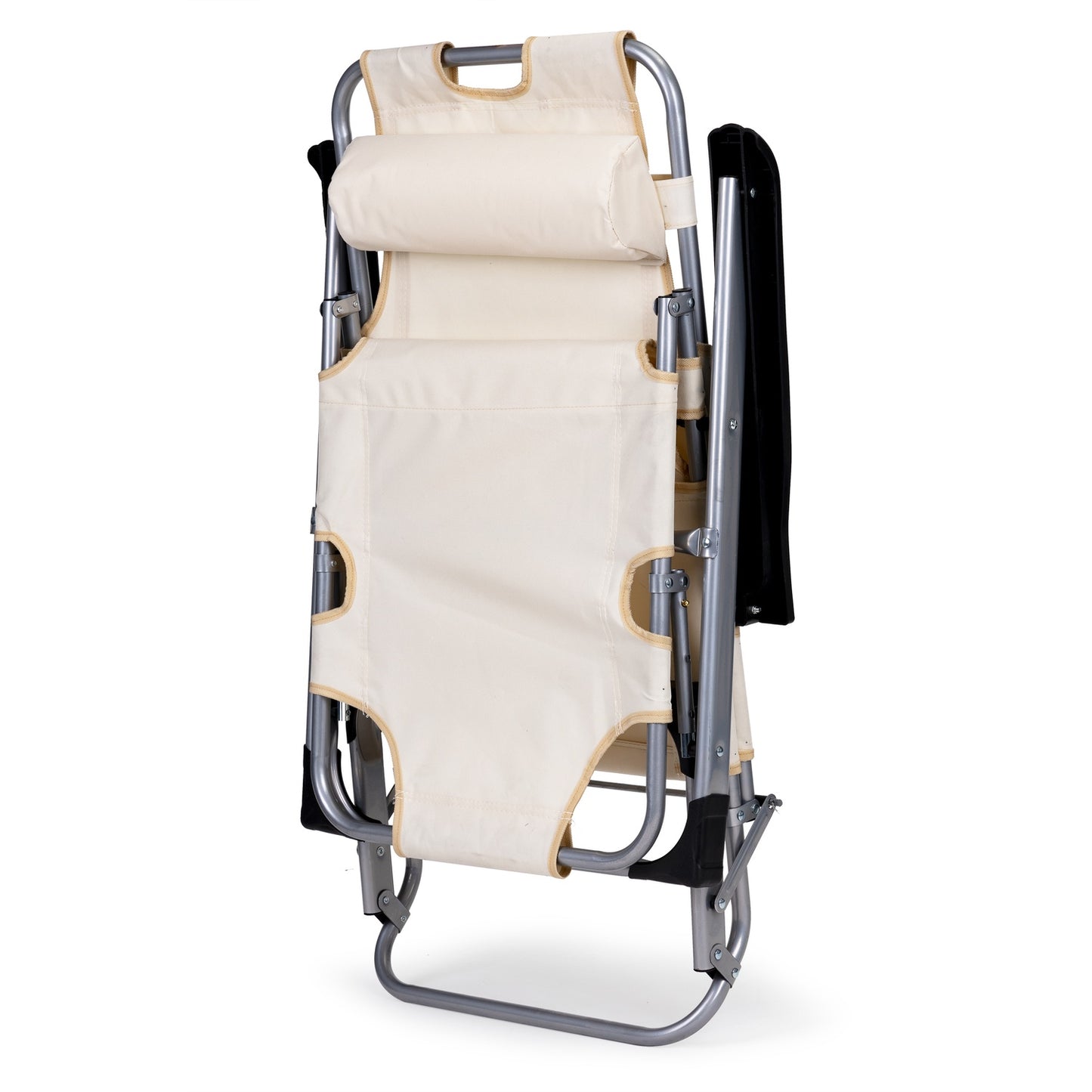 Deckchair, garden beach chair, foldable 2in1 lounger