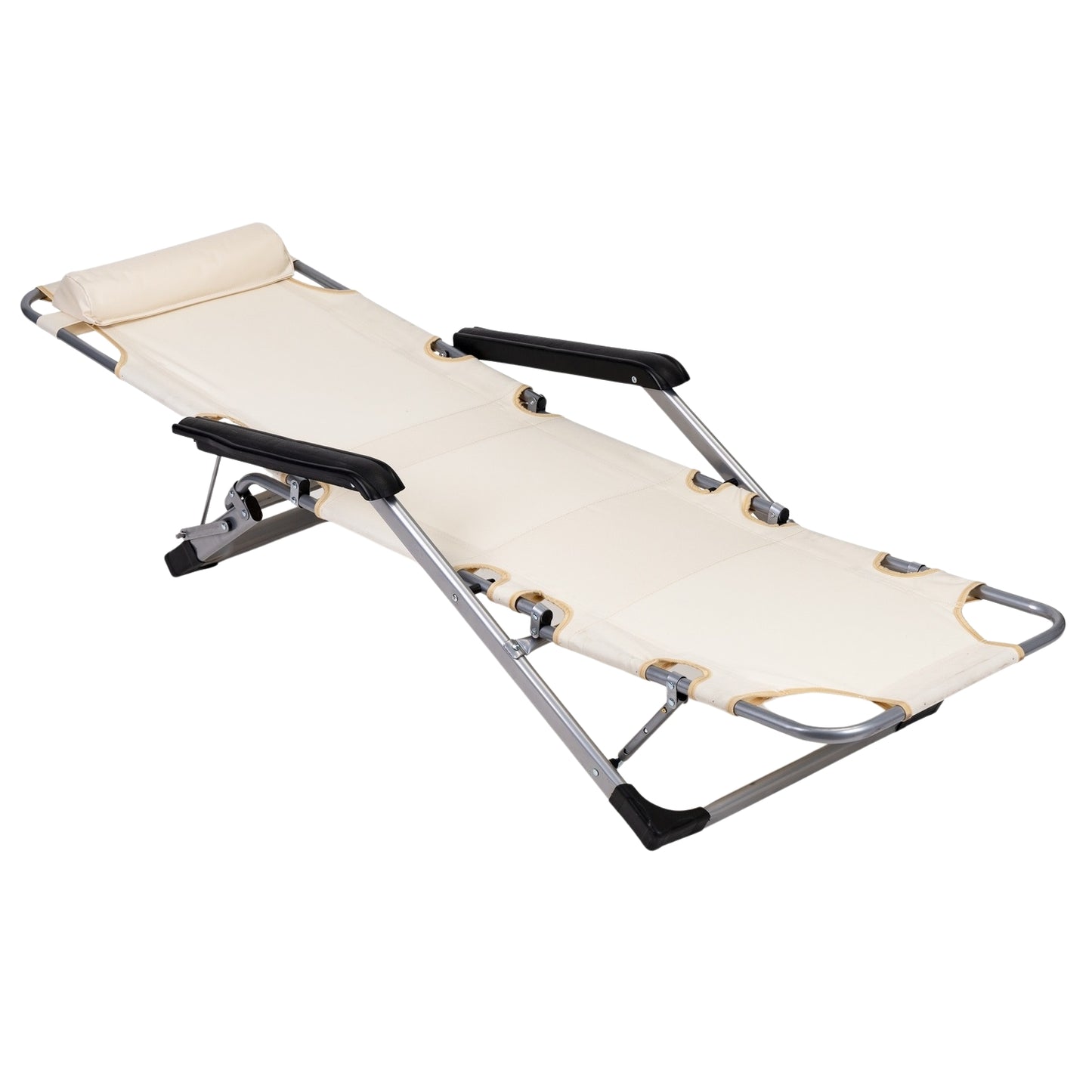Deckchair, garden beach chair, foldable 2in1 lounger