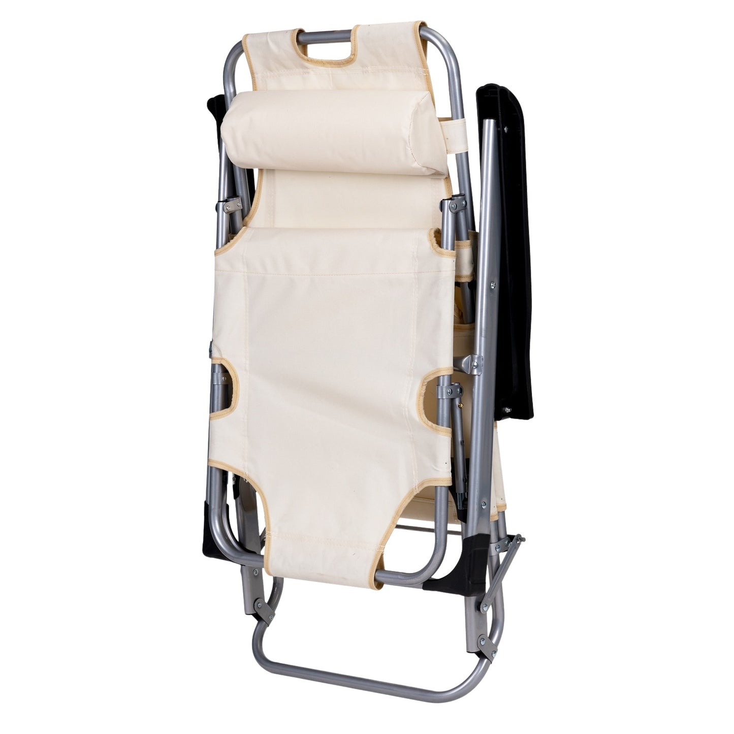 Deckchair, garden beach chair, foldable 2in1 lounger