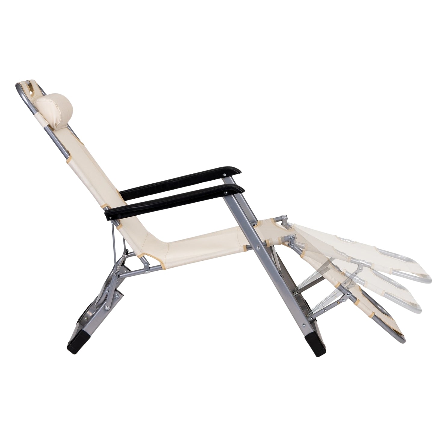 Deckchair, garden beach chair, foldable 2in1 lounger
