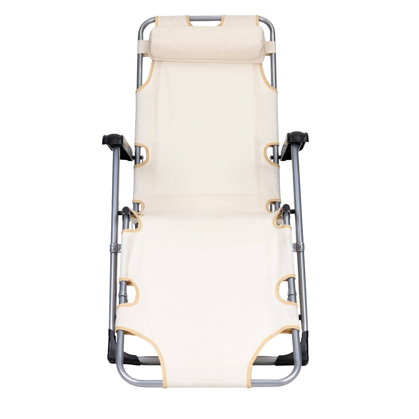 Deckchair, garden beach chair, foldable 2in1 lounger