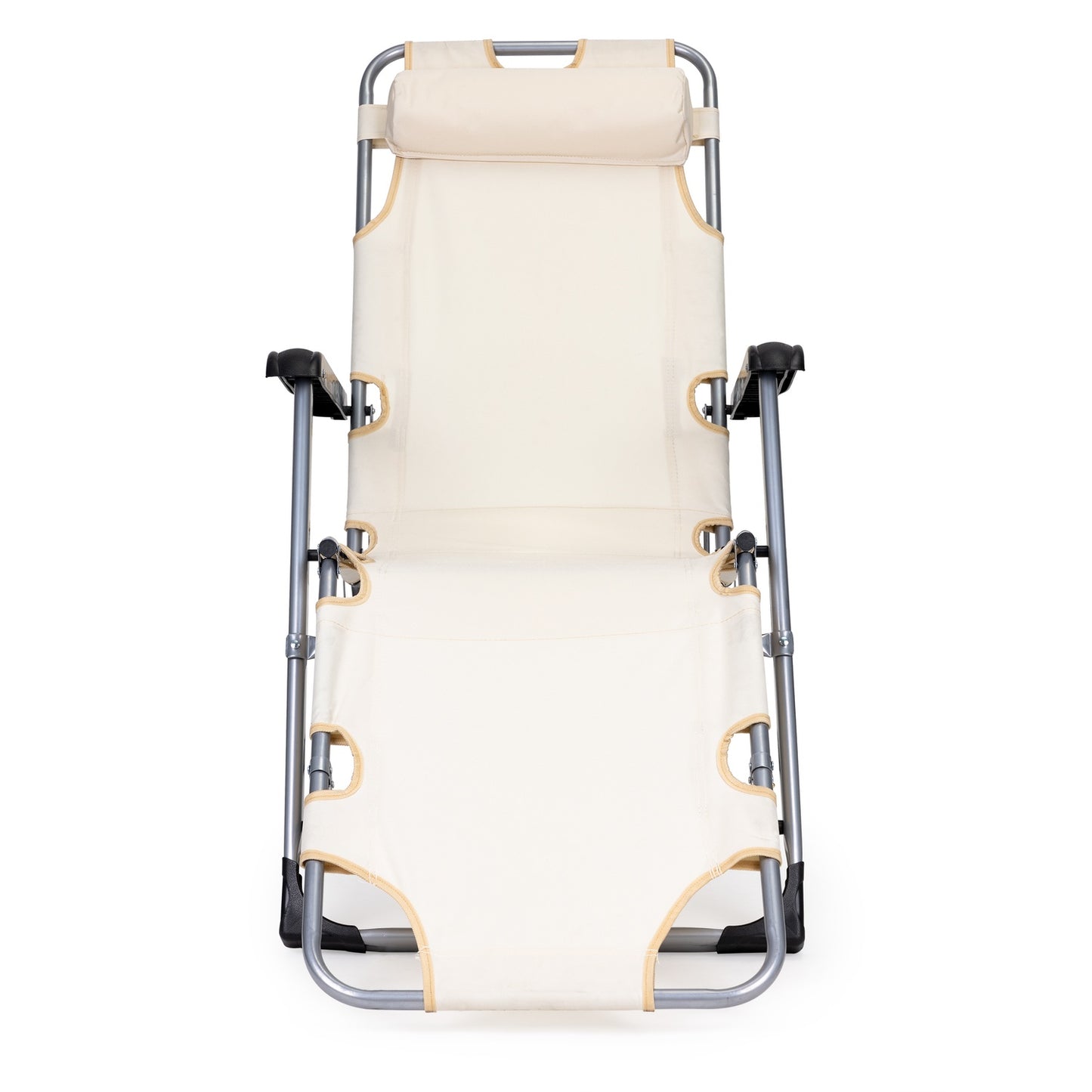 Deckchair, garden beach chair, foldable 2in1 lounger