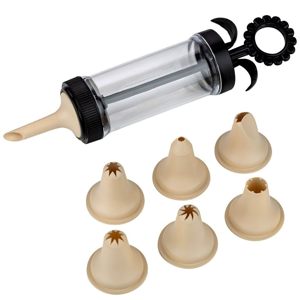 Decorating sprayer with 7 nozzles for desserts and cakes