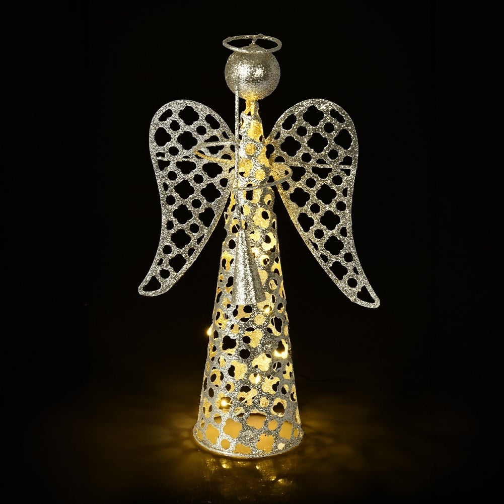 Decorative Angel 31 cm - LED light and Gold glitter