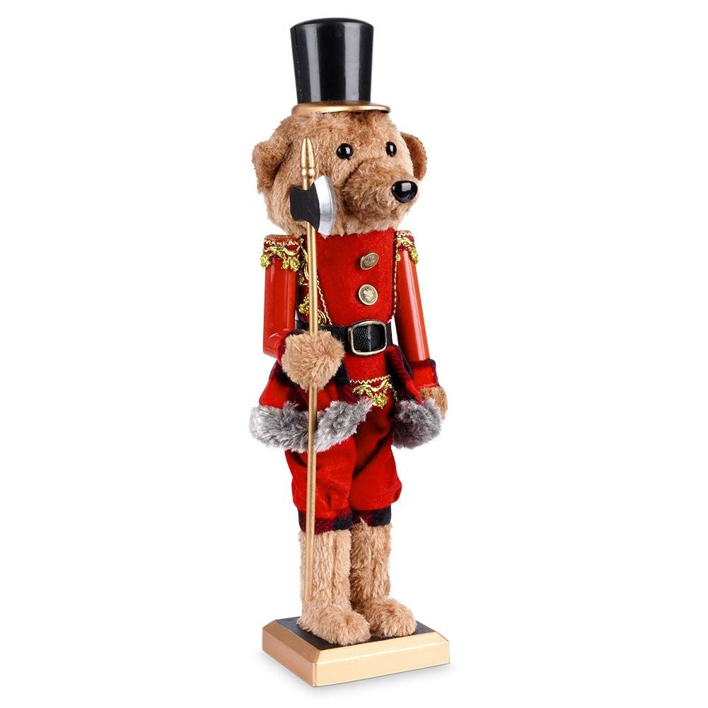 Decorative Bear Figure with Soft Fur on Scaffold