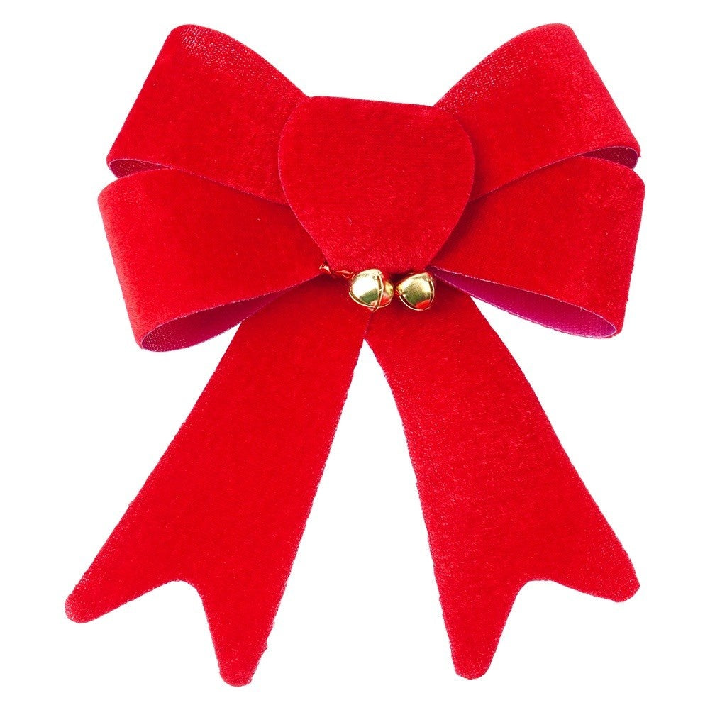 Decorative Christmas velvet bow 13x16 cm 2 pcs.