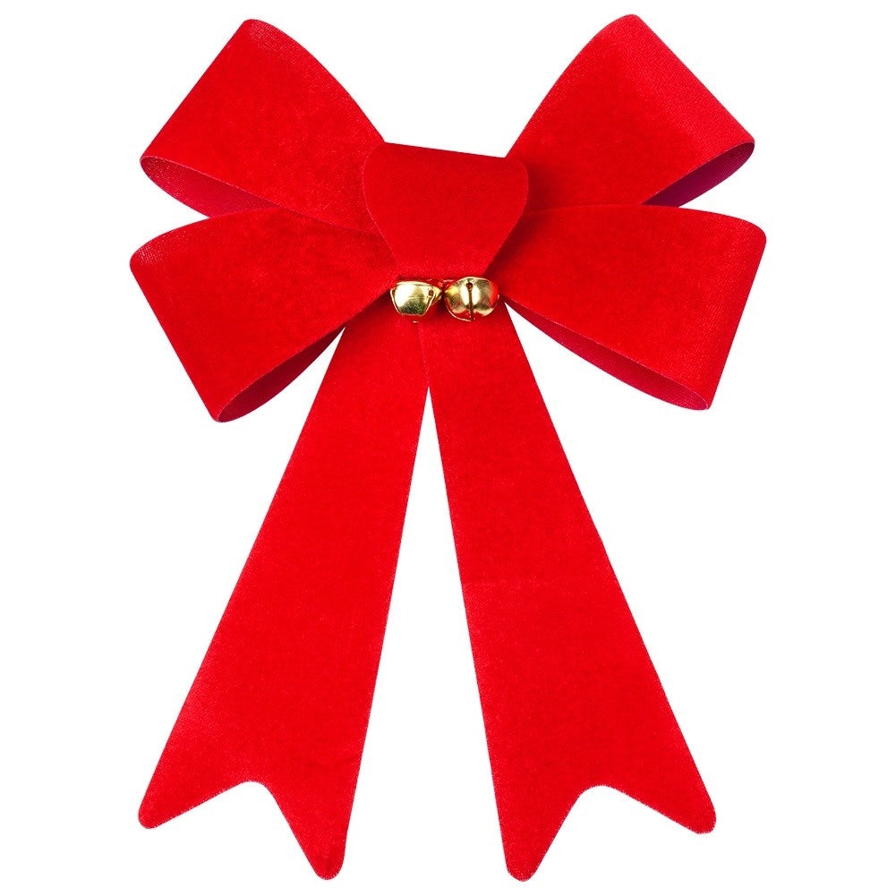 Decorative Christmas velvet bow 22x32 cm