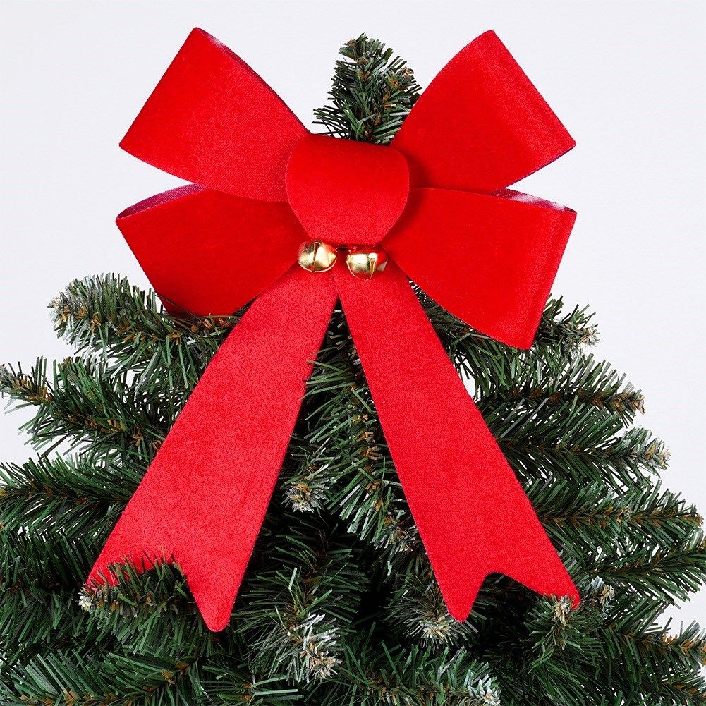 Decorative Christmas velvet bow 22x32 cm