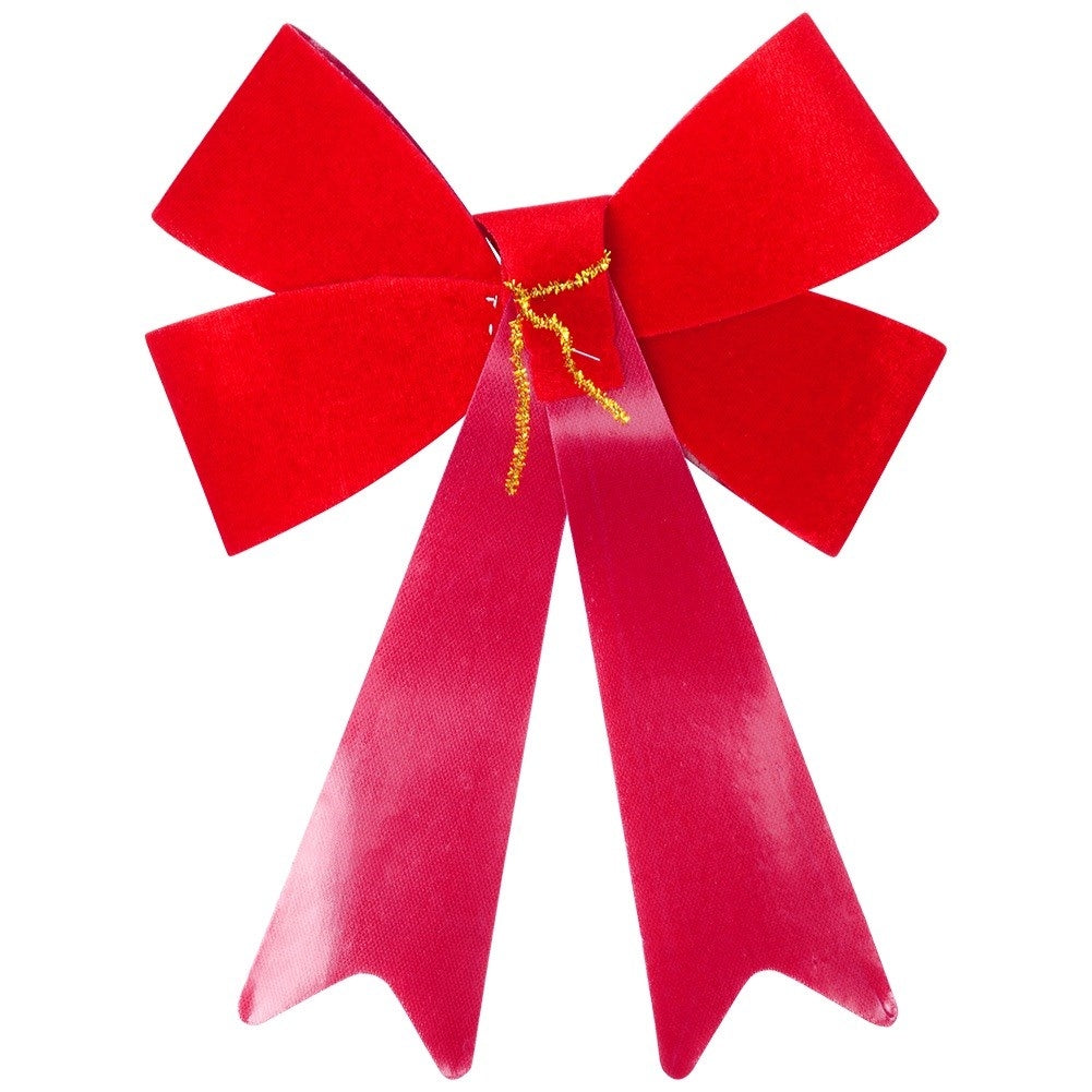 Decorative Christmas velvet bow 22x32 cm