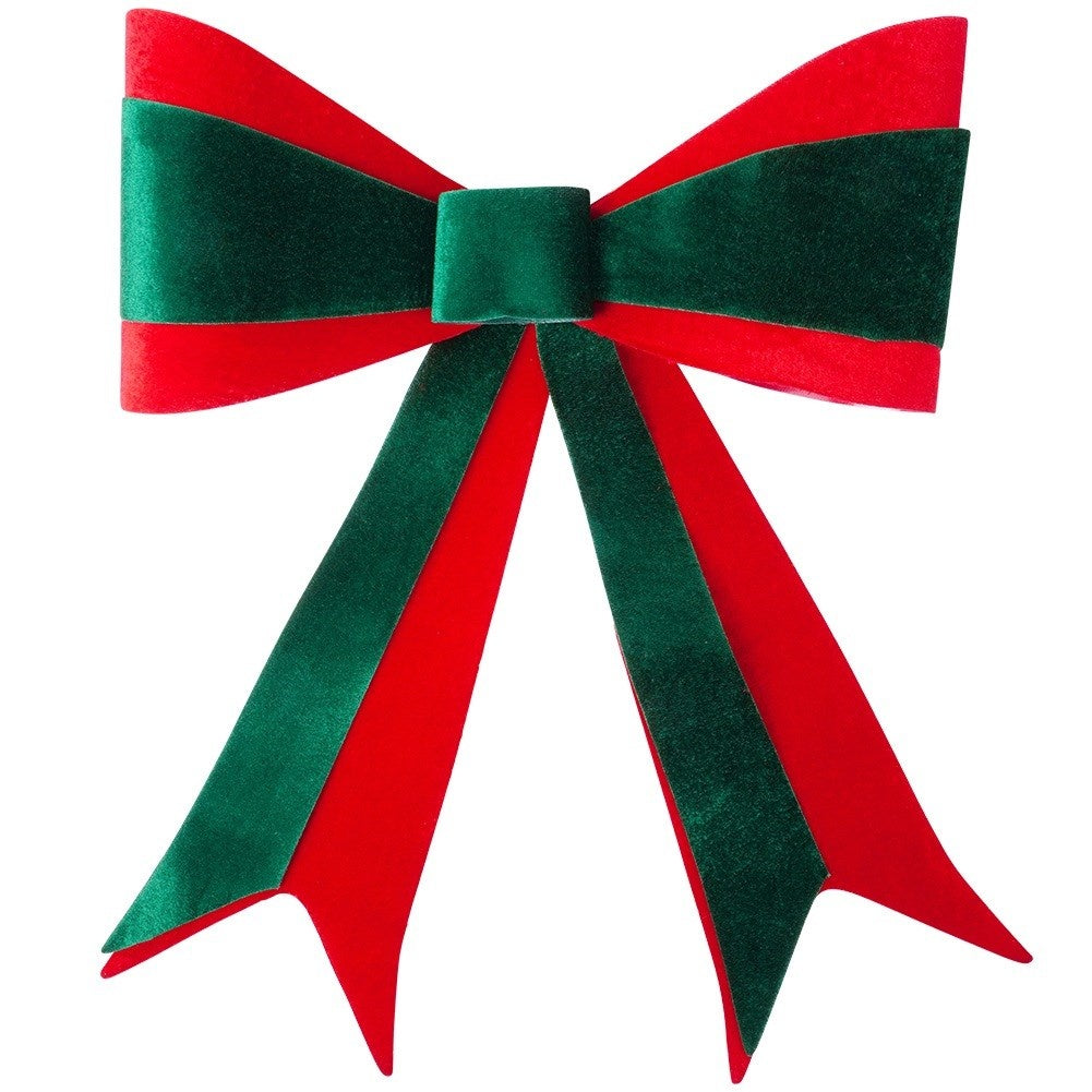 Decorative Christmas velvet bow 33x46 cm