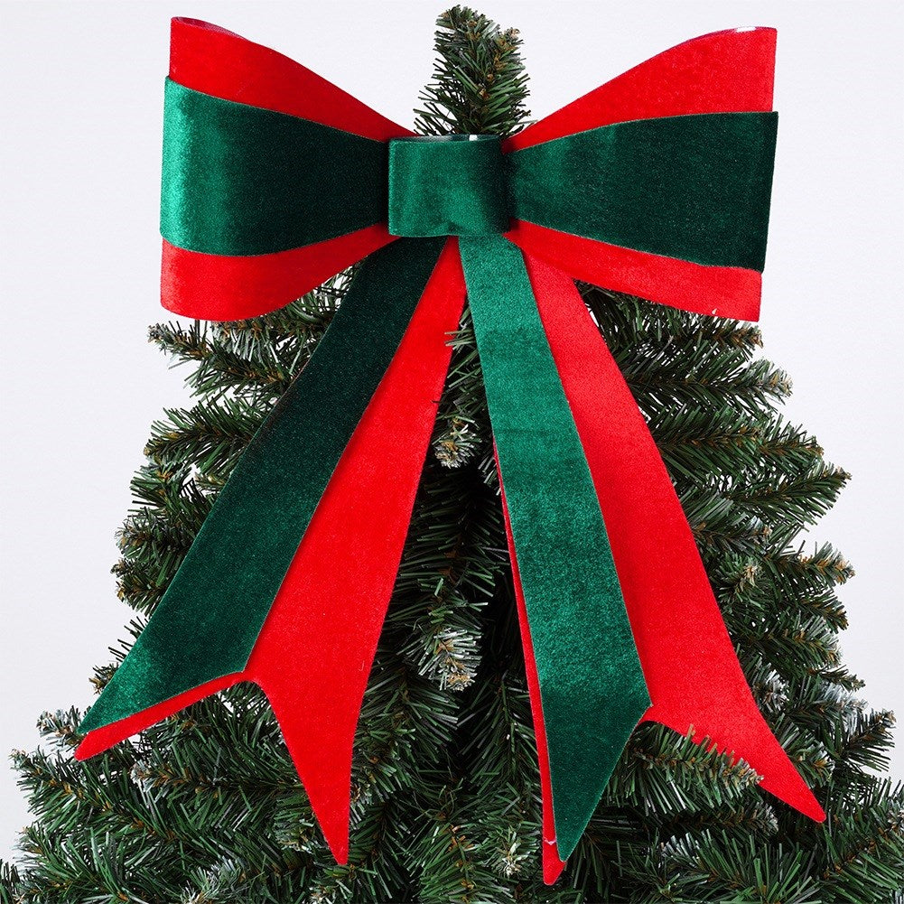 Decorative Christmas velvet bow 33x46 cm