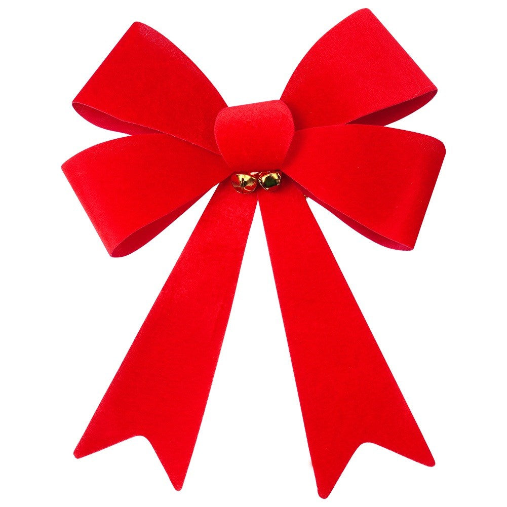 Decorative Christmas velvet bow 35x46 cm