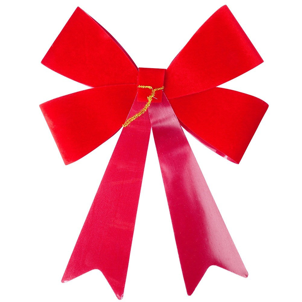 Decorative Christmas velvet bow 35x46 cm