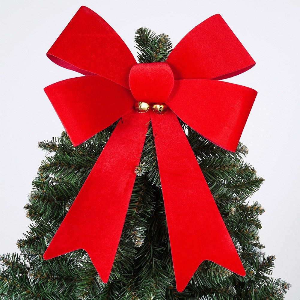 Decorative Christmas velvet bow 35x46 cm