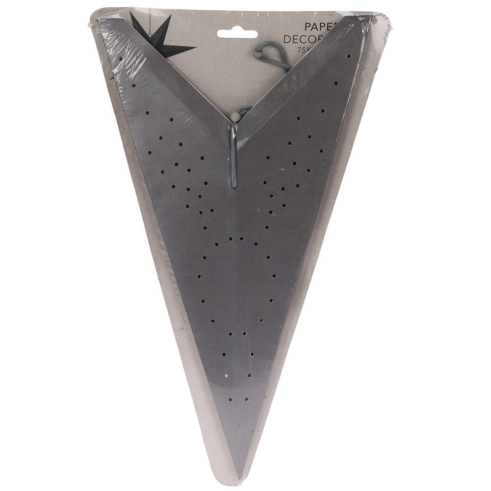 Decorative Gray Paper Star, 75 cm, Openwork Design
