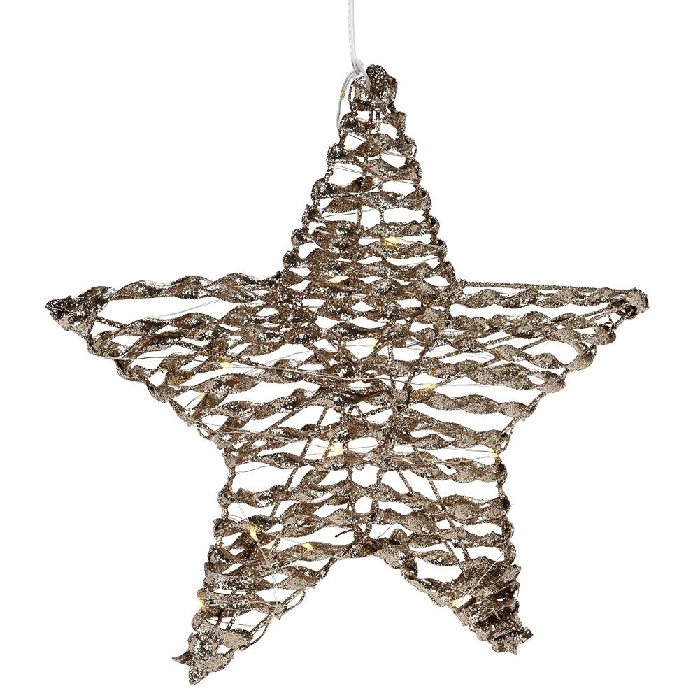 Decorative Hanging star with 20 LED lights - 30 cm