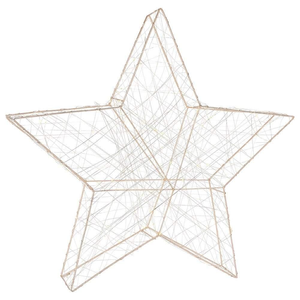 Decorative LED star, 50 cm - Golden Christmas decoration