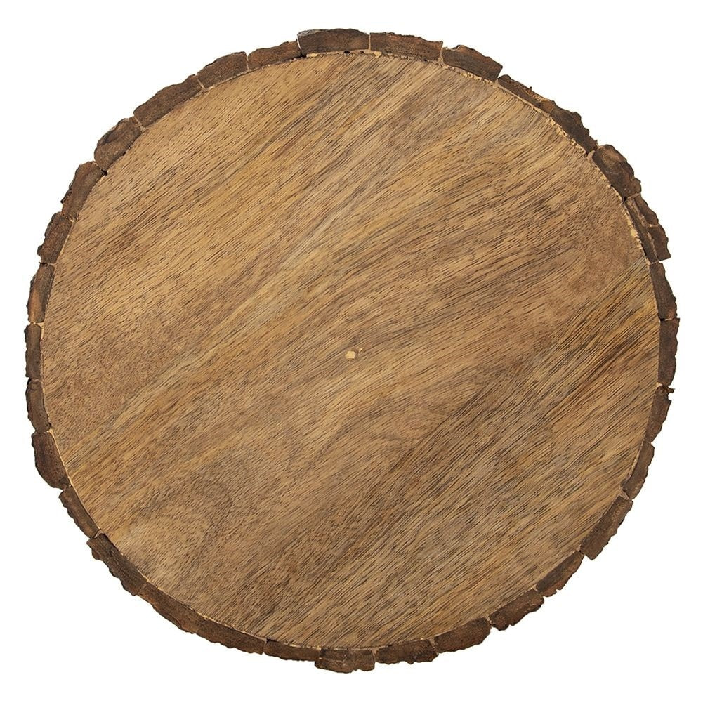 Decorative Mango Wood Board with Bark for Rustic Interior