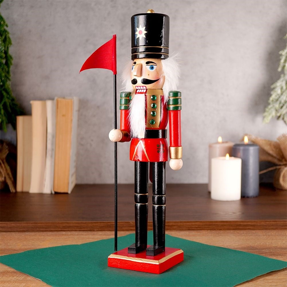 Decorative Nutcracker Wooden Figure - 38 cm Christmas decoration