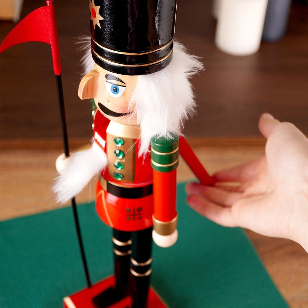 Decorative Nutcracker Wooden Figure - 38 cm Christmas decoration