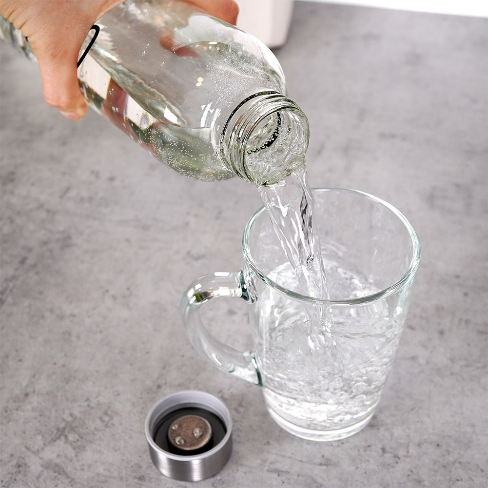 Decorative Water Bottle 700ml with Steel Lid and Seal