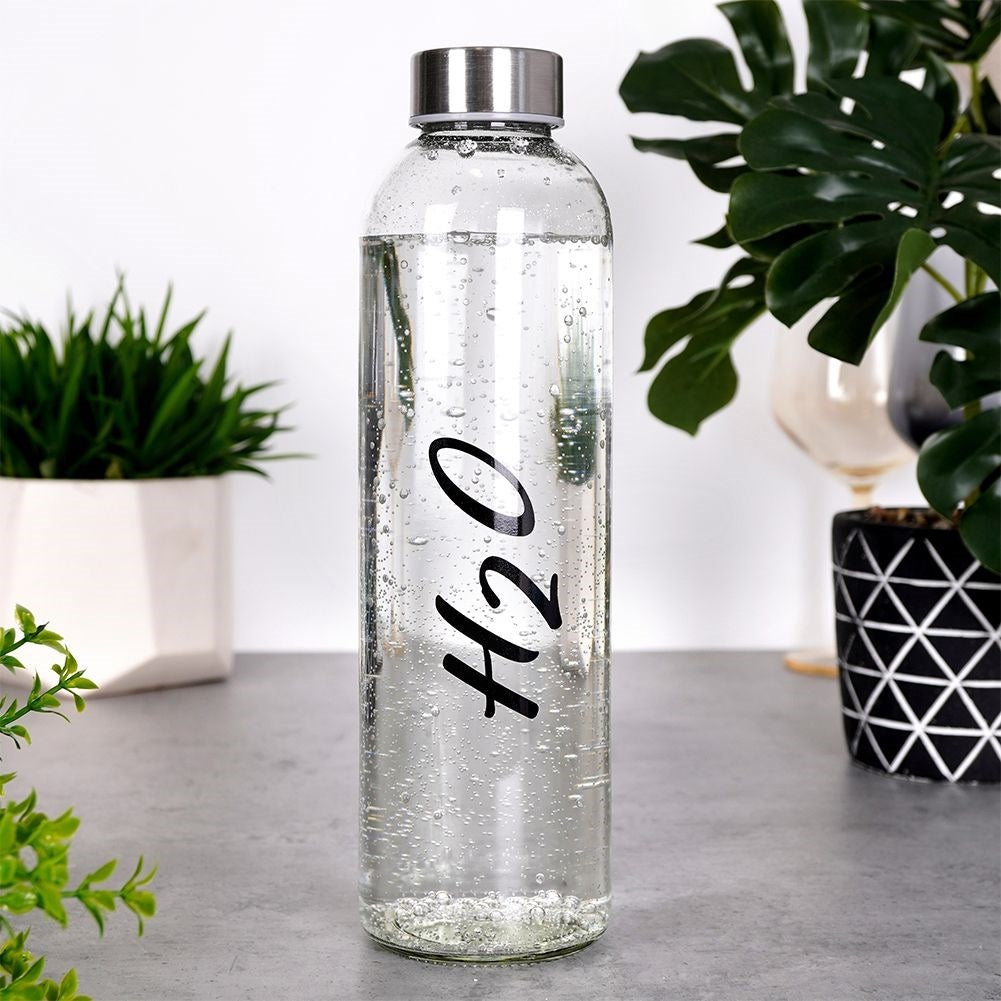 Decorative Water Bottle 700ml with Steel Lid and Seal