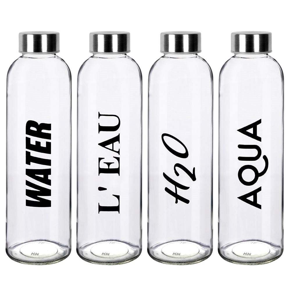 Decorative Water Bottle 700ml with Steel Lid and Seal