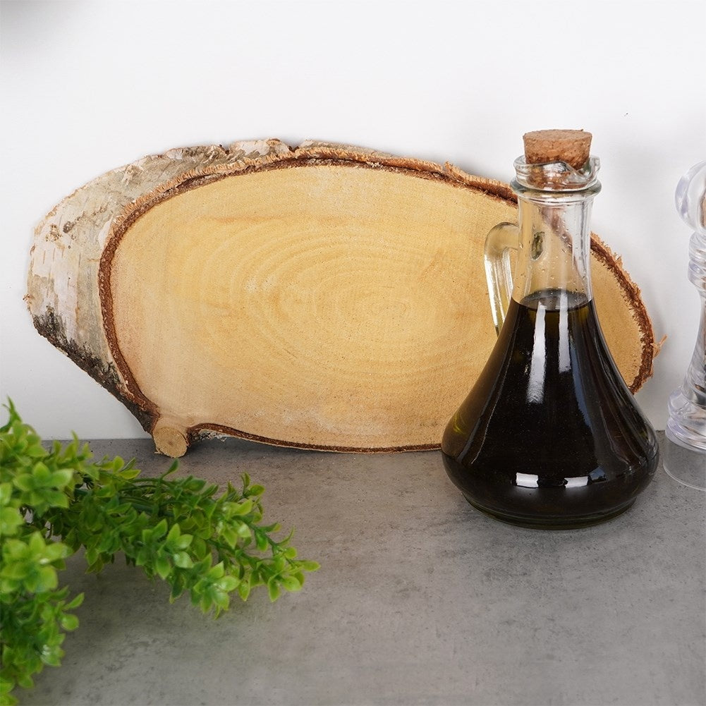 Decorative birch wood: coasters, candle holders, natural look