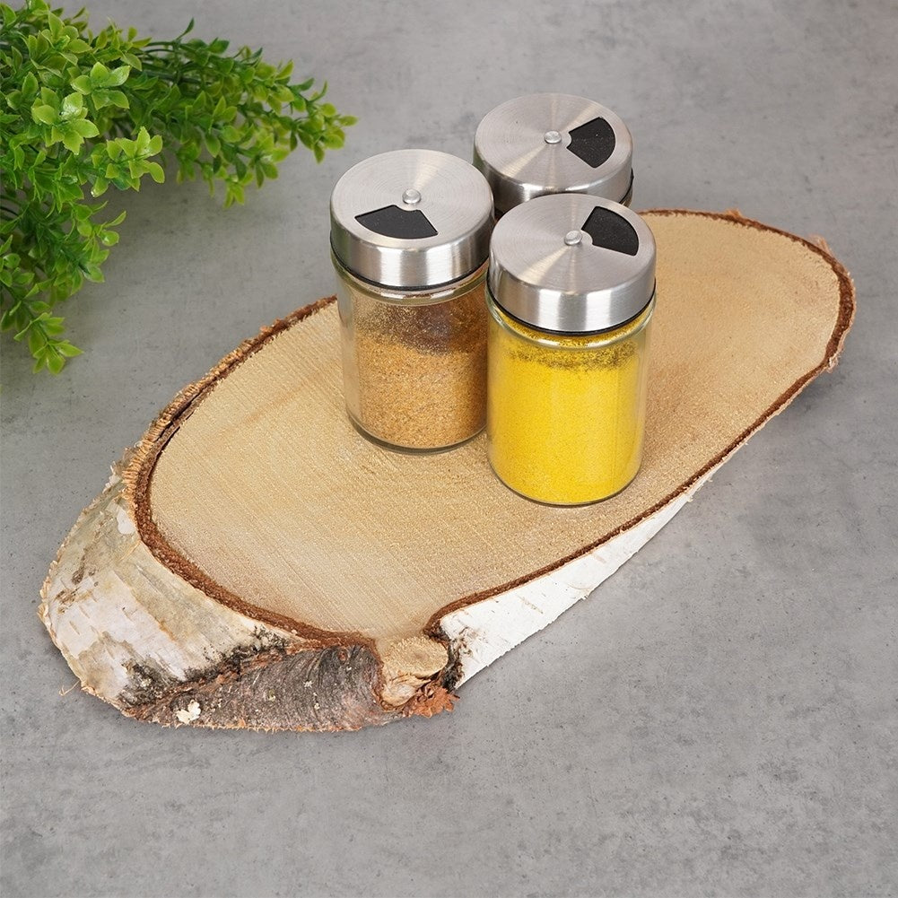 Decorative birch wood: coasters, candle holders, natural look