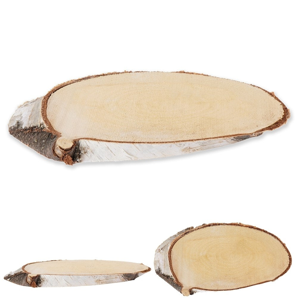 Decorative birch wood: coasters, candle holders, natural look