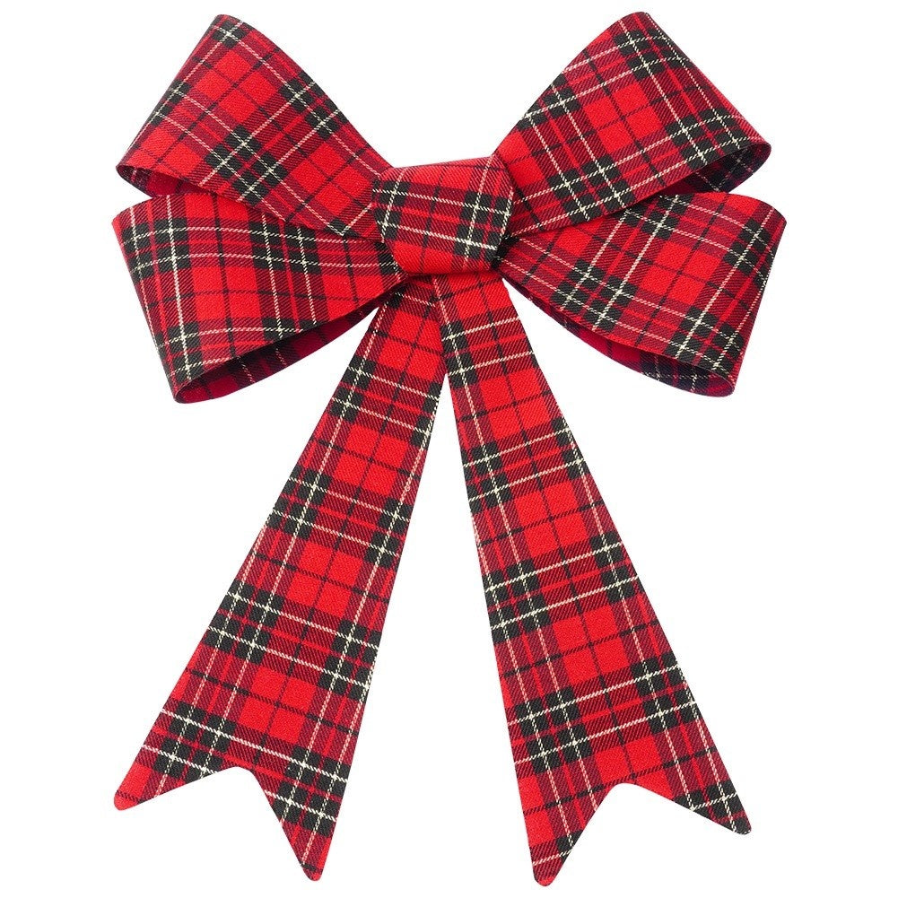 Decorative bow Christmas check 35x45 cm