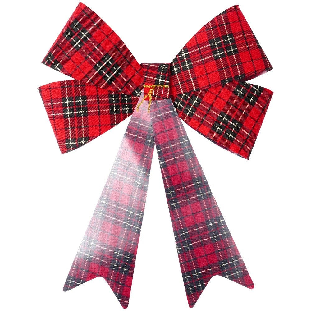 Decorative bow Christmas check 35x45 cm