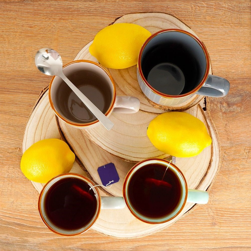 Decorative ceramic cups in a gift box for drinks